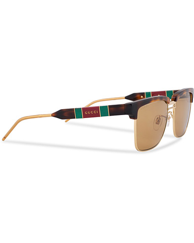 Miehet | Pilottiaurinkolasit | Gucci | GG0603S Sunglasses Havana/Brown