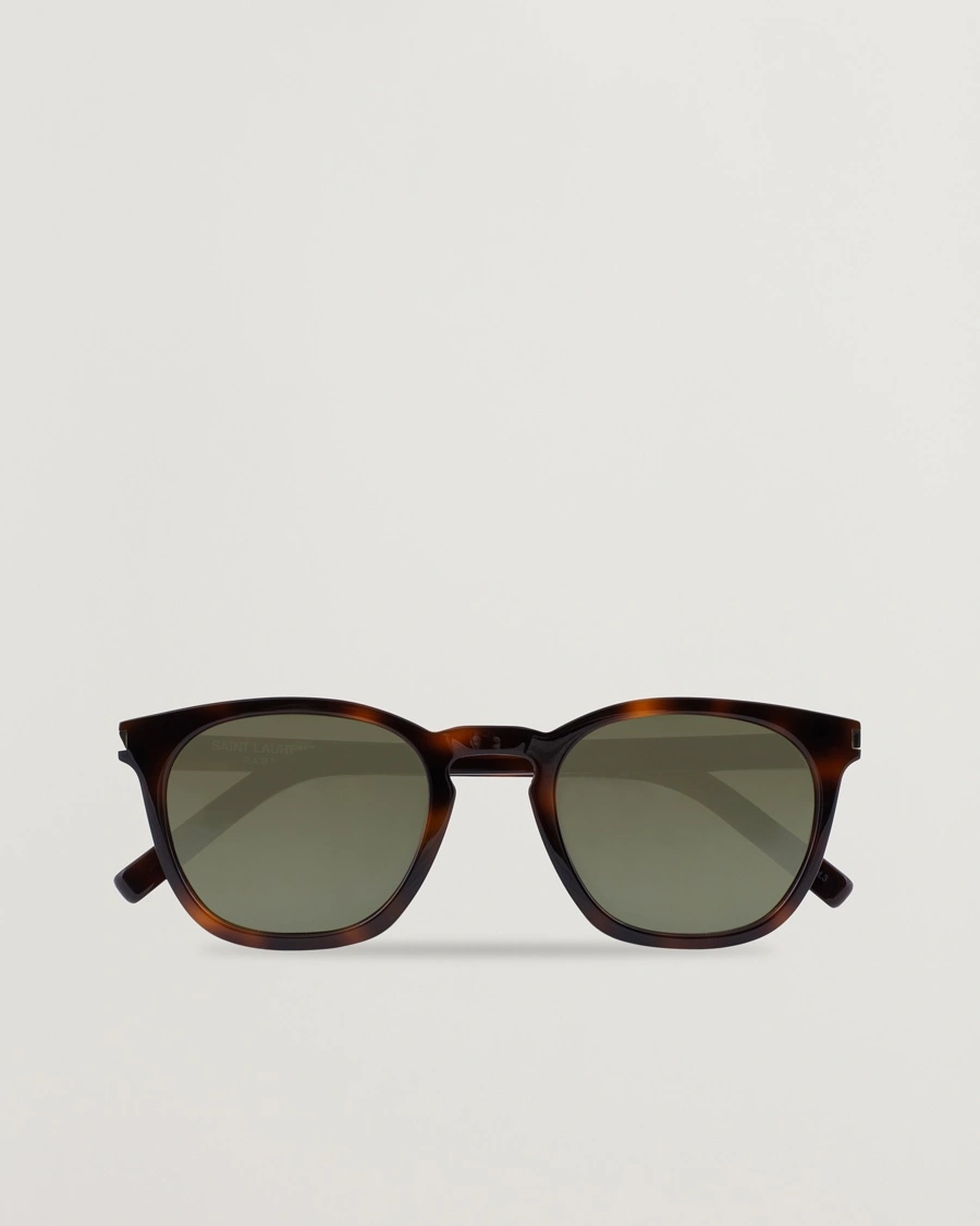 Saint Laurent SL 28 Sunglasses Havana/Green – Ruskea