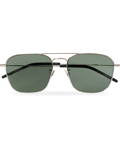 Mies | Pilottiaurinkolasit | Saint Laurent | SL 309 Sunglasses Silver/Green