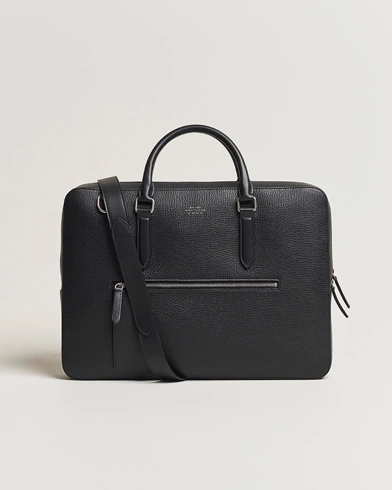 Mies |  | Smythson | Ludlow Slim Briefcase With Zip Front Black