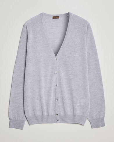Mies | Alennusmyynti vaatteet | Stenströms | Merino Zegna Knitted Cardigan Light Grey