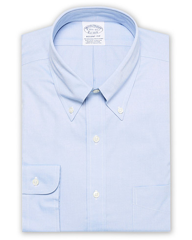 Brooks Brothers Regent Fit Non Iron Oxford Shirt Light Blue