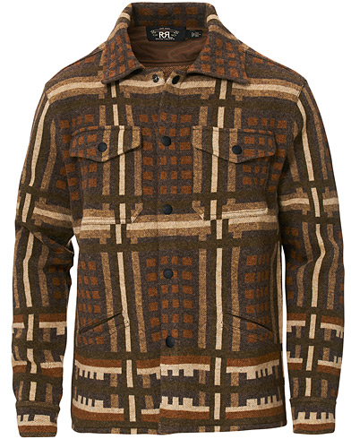  Wool Workshirt Sweater Brown Multi