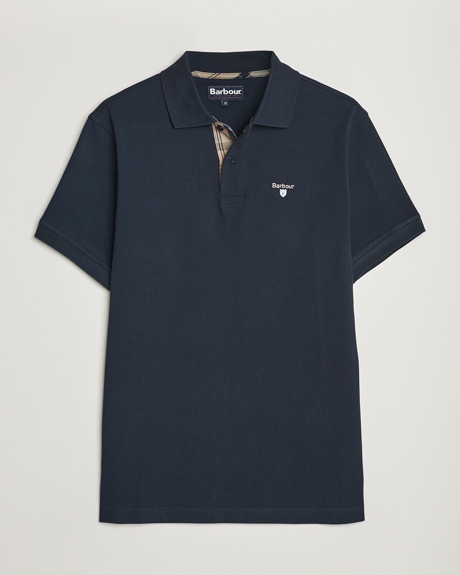 Barbour Lifestyle Tartan Pique Polo Navy – Sininen