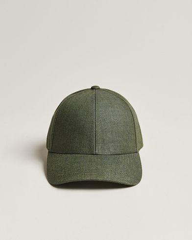 Mies |  | Varsity Headwear | Linen Baseball Cap French Olive