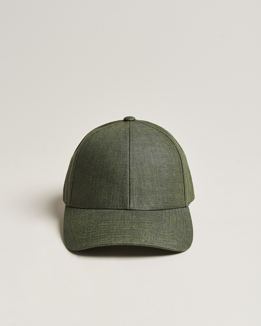 Varsity Headwear Linen Baseball Cap French Olive – Vihreä