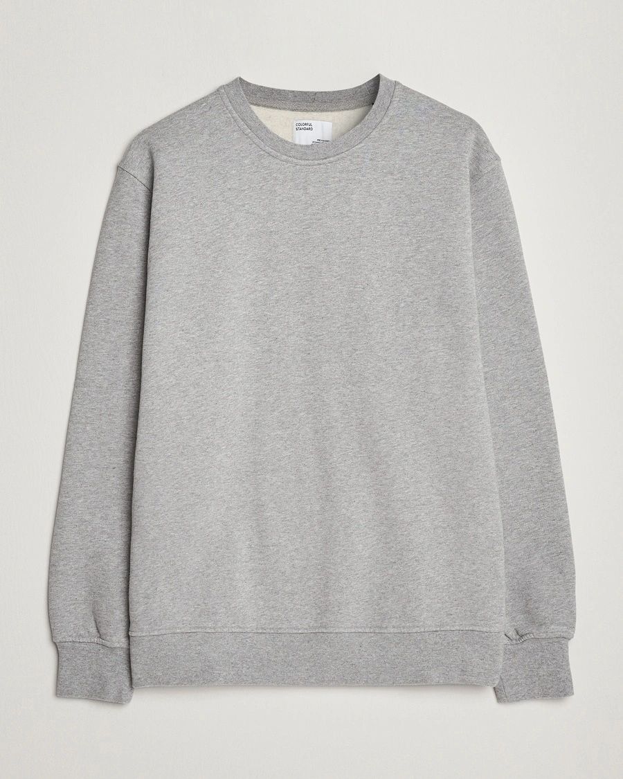 Colorful Standard Classic Organic Crew Neck Sweat Heather Grey – Harmaa