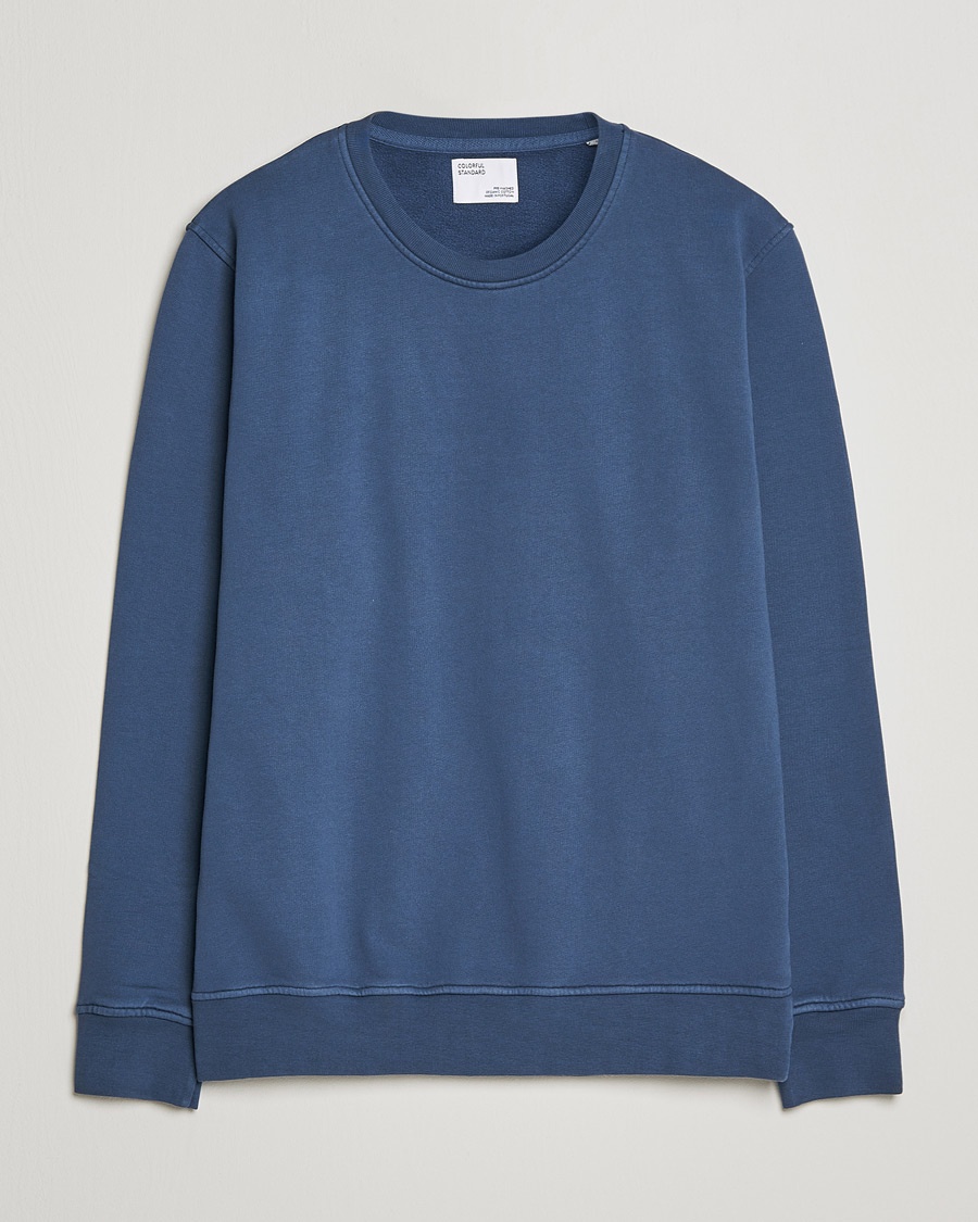 Colorful Standard Classic Organic Crew Neck Sweat Petrol Blue – Sininen