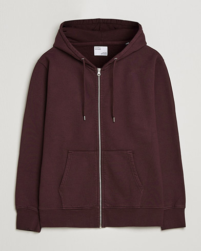 Mies | Colorful Standard | Colorful Standard | Classic Organic Full Zip Hood Oxblood Red