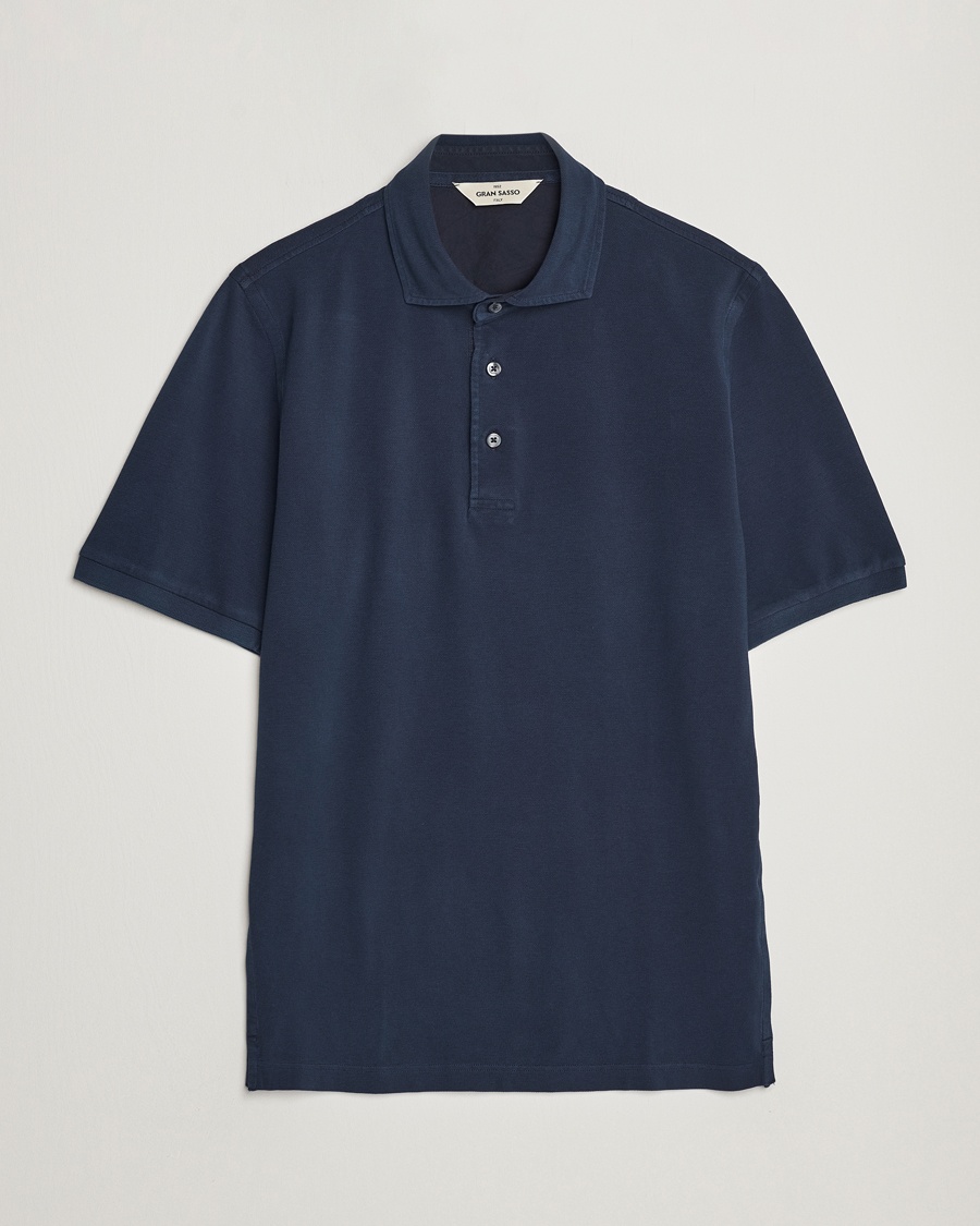 Gran Sasso Washed Polo Navy – Sininen