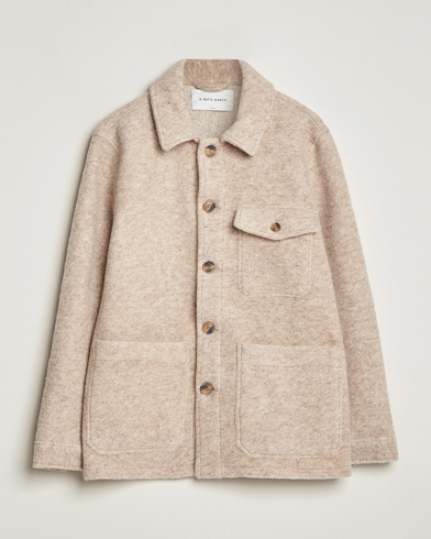 Mies | Paitatakit | A Day's March | Chaumont Heavy Wool Overshirt Sand