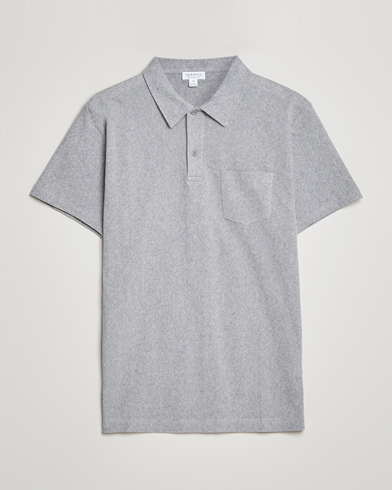 Mies | Sunspel | Sunspel | Riviera Polo Shirt Grey Melange