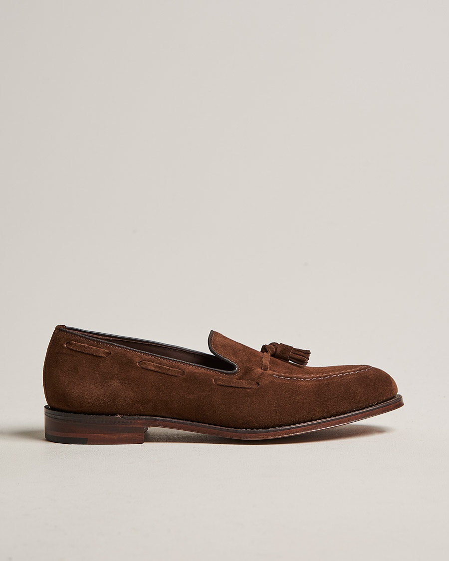 Loake 1880 Russell Tassel Loafer Polo Oiled Suede – Ruskea