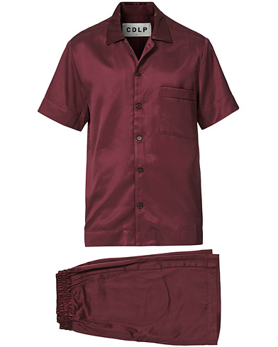 Miehet | Pyjamasetti | CDLP | Home Suit Short Sleeve Burgundy