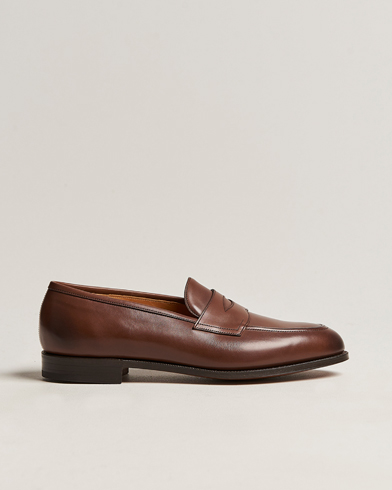 Mies | Loaferit | Edward Green | Piccadilly Penny Loafer Dark Oak Antique