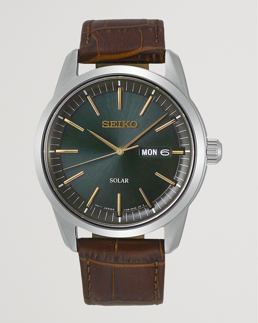 Seiko Solar 40mm Sapphire/Green Dial – Ruskea