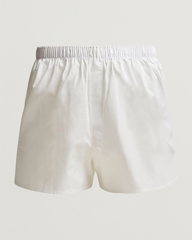 Mies |  | Sunspel | Classic Woven Cotton Boxer Shorts White
