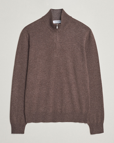 Mies |  | Gran Sasso | Wool/Cashmere Half Zip Brown