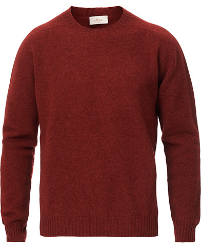 Shetland Crew Neck Sweater Rust