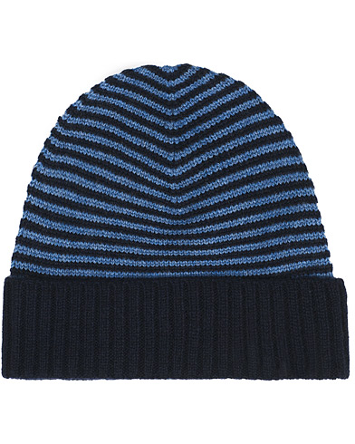 Pipo |  Striped Cashmere Cap Blue/Navy