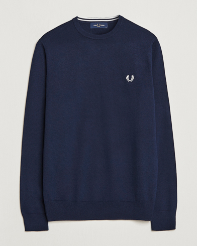 Mies | Best of British | Fred Perry | Classic Crew Neck Jumper Navy