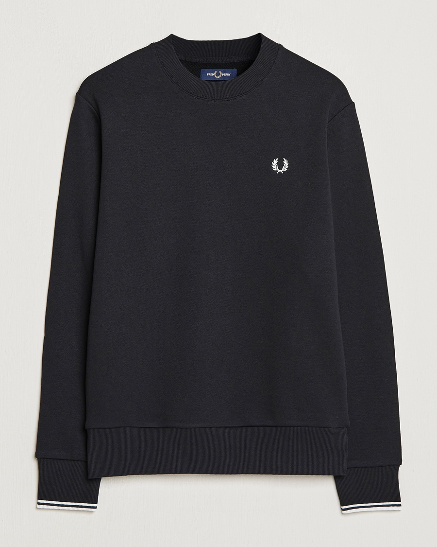 Fred Perry Crew Neck Sweatshirt Black – Musta