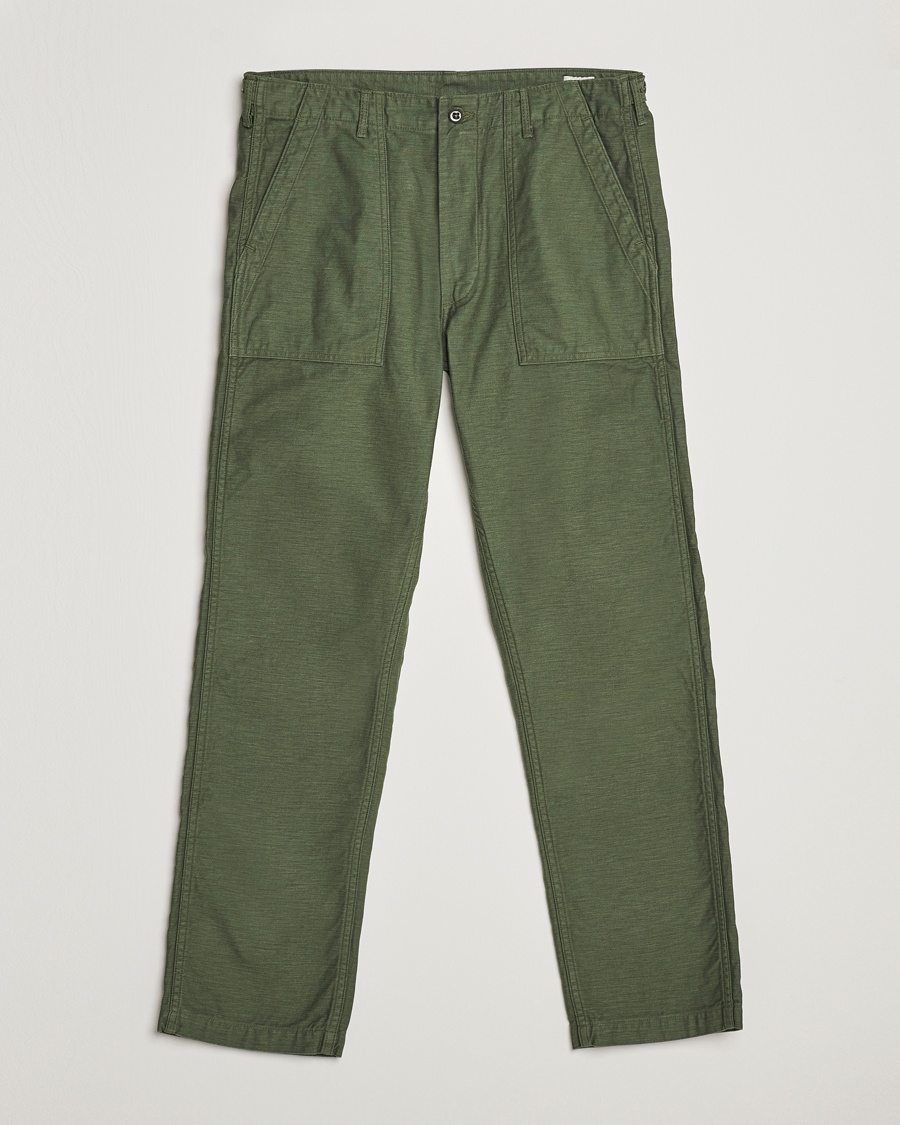orSlow Slim Fit Original Sateen Fatigue Pants Green – Vihreä