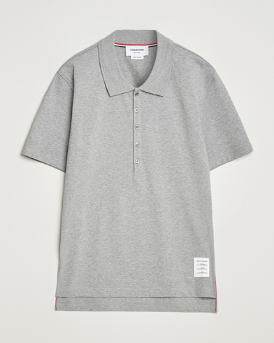 Thom Browne Relaxed Fit Polo Light Grey – Harmaa