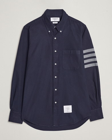 Mies | Kauluspaidat | Thom Browne | 4 Bar Flannel Shirt Navy