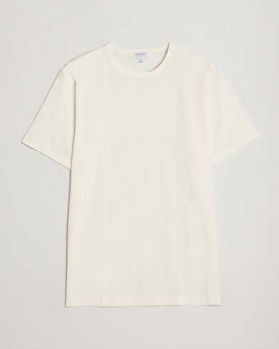 Mies |  | Sunspel | Crew Neck Cotton Tee Archive White