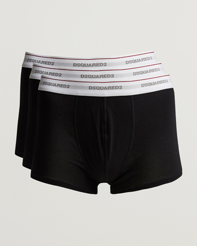 Mies | Dsquared2 | Dsquared2 | 3-Pack Cotton Stretch Trunk Black
