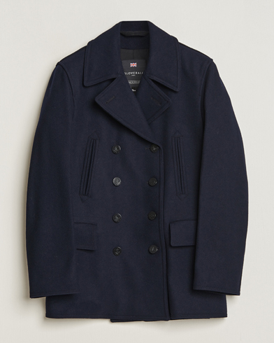 Mies | Best of British | Gloverall | Churchill Reefer Peacoat Navy