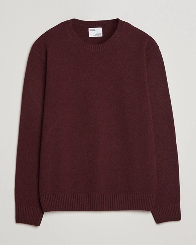 Mies |  | Colorful Standard | Classic Merino Wool Crew Neck Oxblood Red