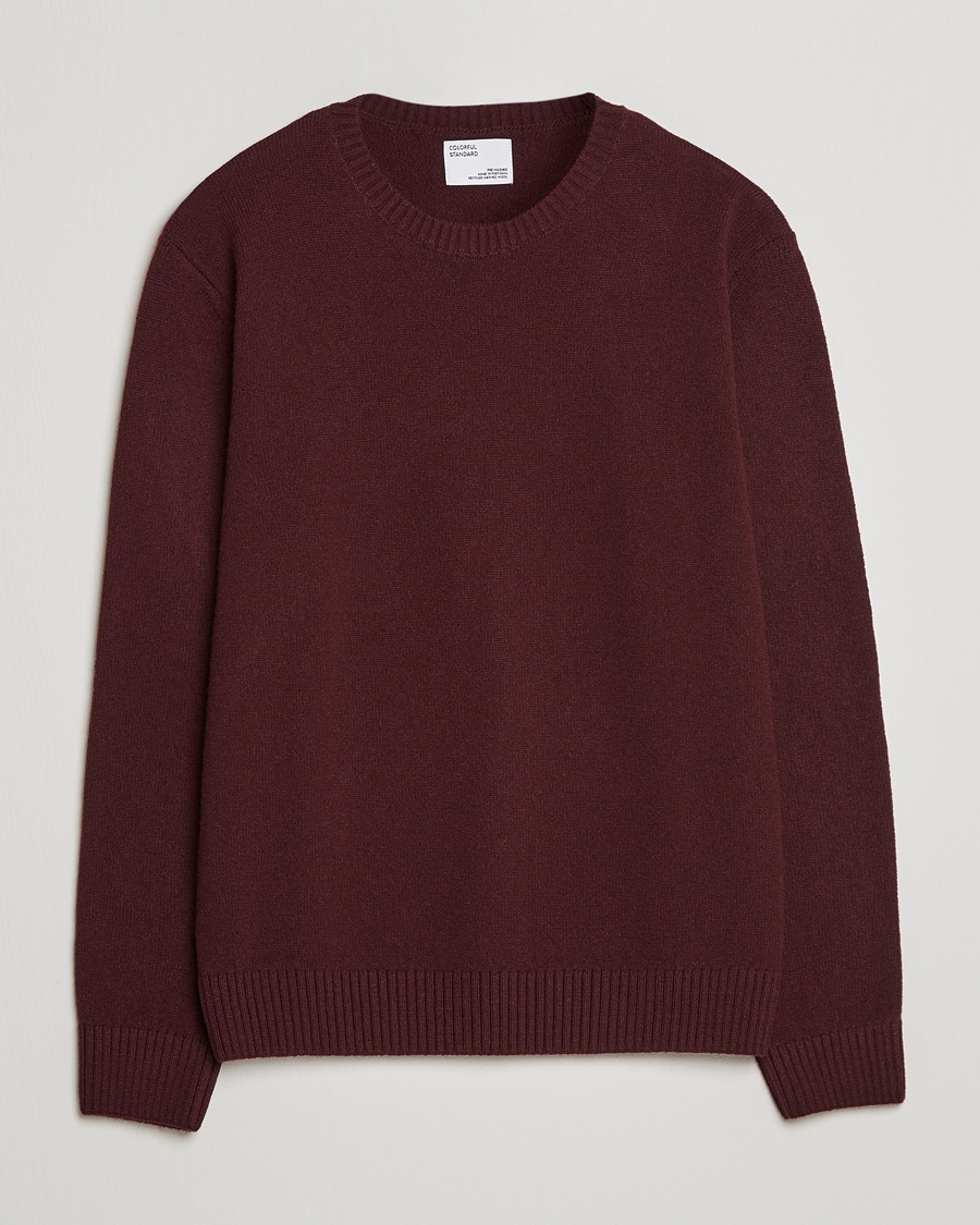Colorful Standard Classic Merino Wool Crew Neck Oxblood Red – Punainen