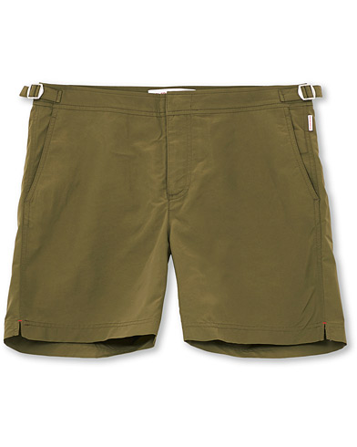 Orlebar Brown Bulldog Medium Length Swim Shorts Olive