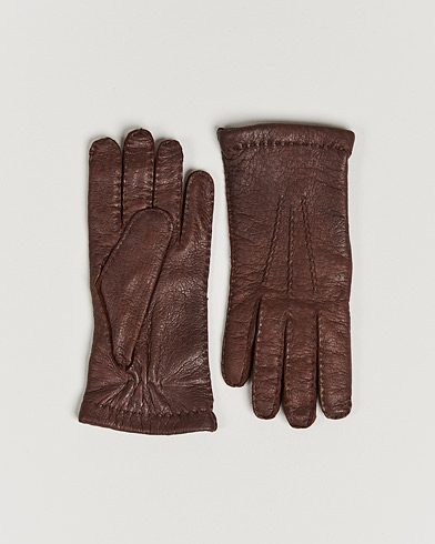 Mies | Lämmittävät asusteet | Hestra | Peccary Handsewn Cashmere Glove Sienna