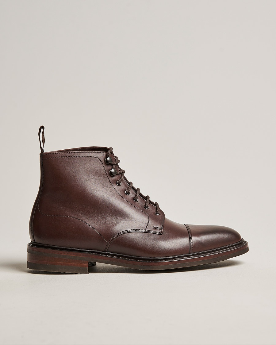 Loake 1880 Roehampton Boot Dk Brown Burnished Calf – Ruskea