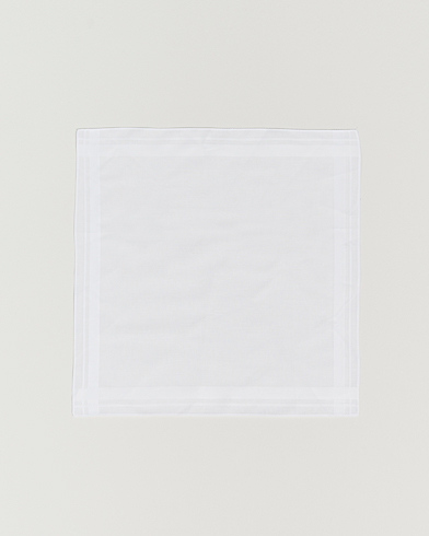 Mies | Taskuliinat | Amanda Christensen | Cotton Pocket Square White