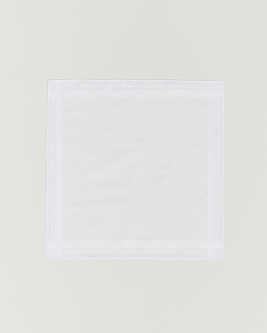 Amanda Christensen Cotton Pocket Square White – Valkoinen