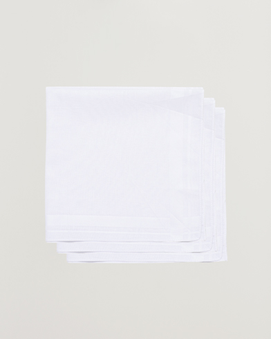 Taskuliina |  3-Pack Cotton Pocket Square White