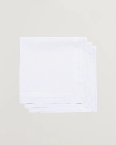 Mies | Tumma puku | Amanda Christensen | 3-Pack Cotton Pocket Square White