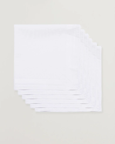 Mies | Asusteet | Amanda Christensen | 6-pack Cotton Pocket Square White