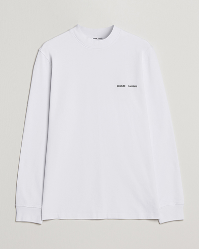 Mies | Pitkähihaiset t-paidat | Samsøe & Samsøe | Norsbro Long Sleeve Organic Cotton Tee White