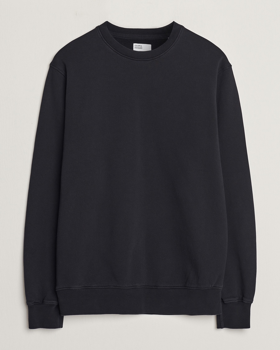 Colorful Standard Classic Organic Crew Neck Sweat Deep Black – Musta
