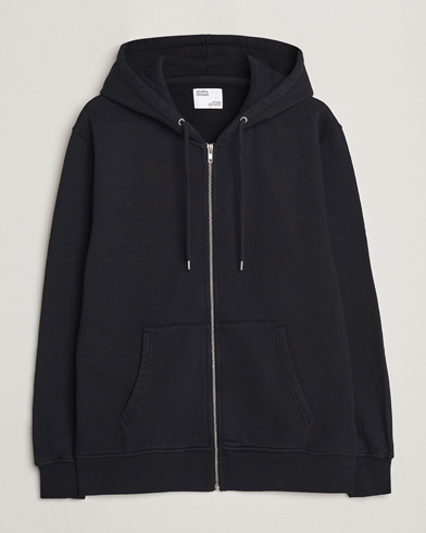 Mies | Wardrobe Basics | Colorful Standard | Classic Organic Full Zip Hood Deep Black