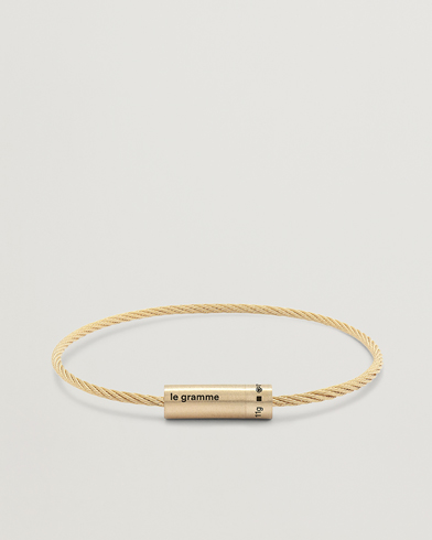 Mies | Rannekorut | LE GRAMME | Cable Bracelet Brushed Gold 18-Karat 11g