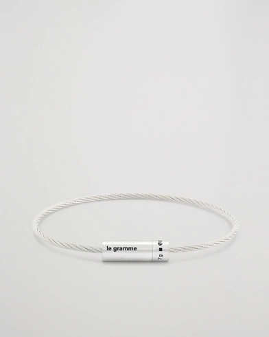 Mies | LE GRAMME | LE GRAMME | Cable Bracelet Brushed Sterling Silver 7g