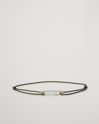 Rannekorut |  Cord Bracelet Le 17/10 Khaki/Sterling Silver 