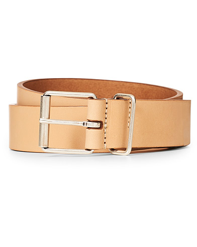 Mies | Italian Department | Anderson's | Classic Casual 3 cm Leather Belt Natural