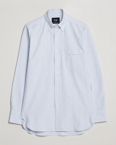 Mies | Oxford-paidat | Drake's | Striped Oxford Button Down Shirt Blue/White